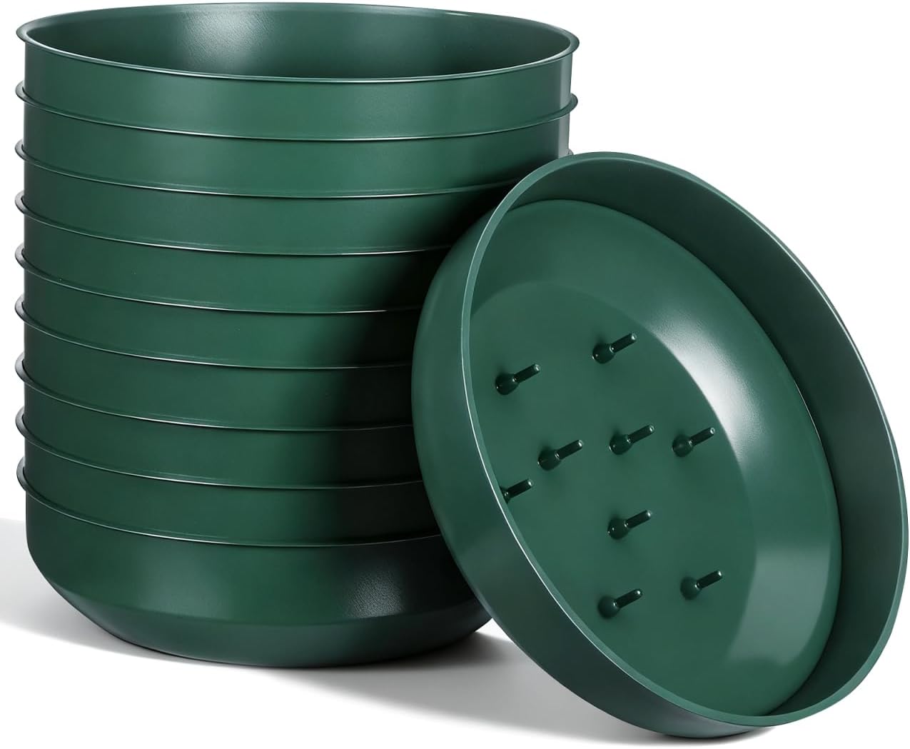 Mipcase 10Pcs Floral Foam Bowl with Pins: Round Flower Arrangement Tray Holder for Wet Dry Artificial Flowers, Green Centerpiece Base for Wedding