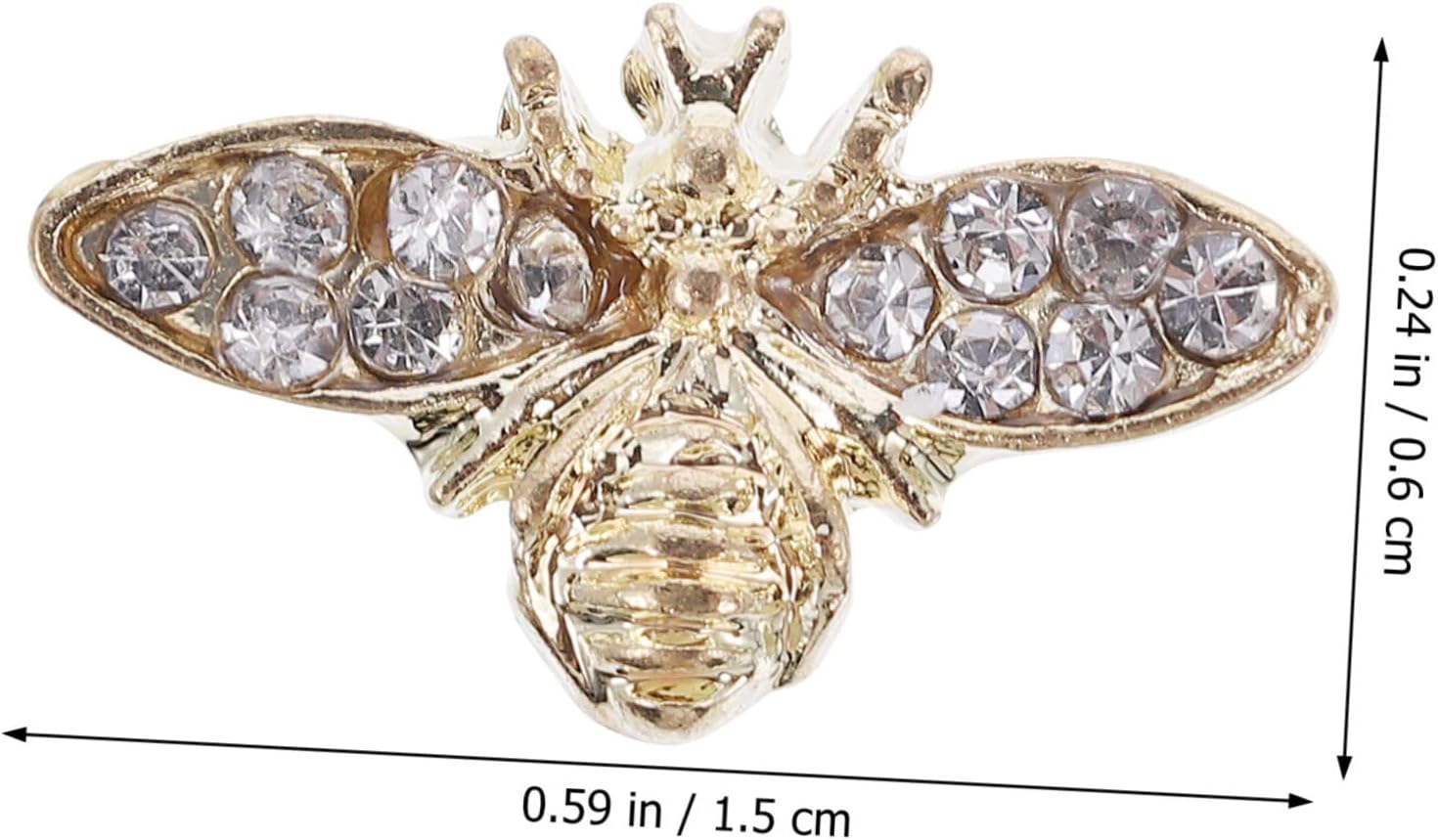 Hemoton 50pcs Vintage Bee Nail Charms Alloy Nail Art Jewelry for Creative Manicure Decoration and Special Occasions Like Weddings and Parties