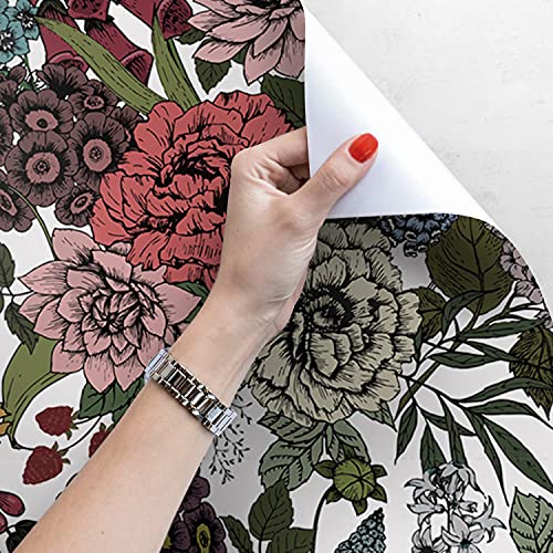 Papier peint auto-adhésif fleurs d'automne pour cuisine et meuble - 4