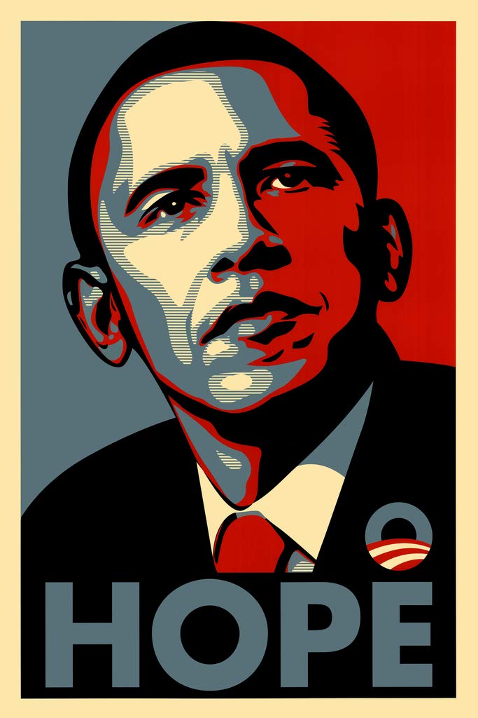 Affiche Barack Obama Hope pour sublimer le design d'un bureau ou d'un salon moderne