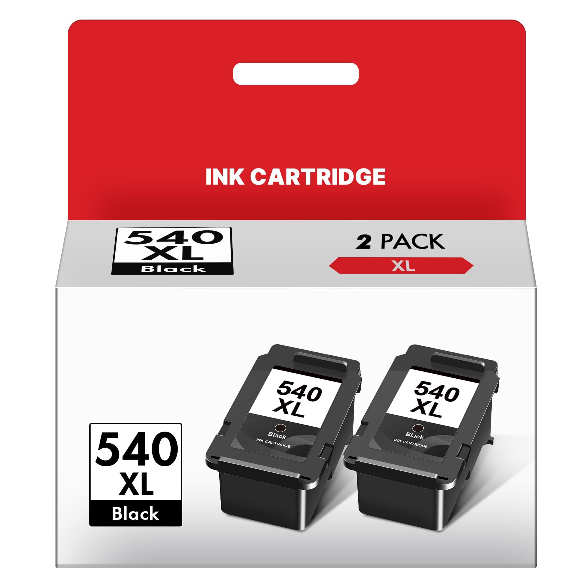 540 XL Schwarz Druckerpatronen PG 540 540XL Multipack schwarz Patronen für Canon PG540 PG-540 XL für Canon Pixma TS5150 TS5151 MG3550 MG3600 MG3650 MG3650s MG4200 MX475 MX530 (Schwarz, 2-Pack)
