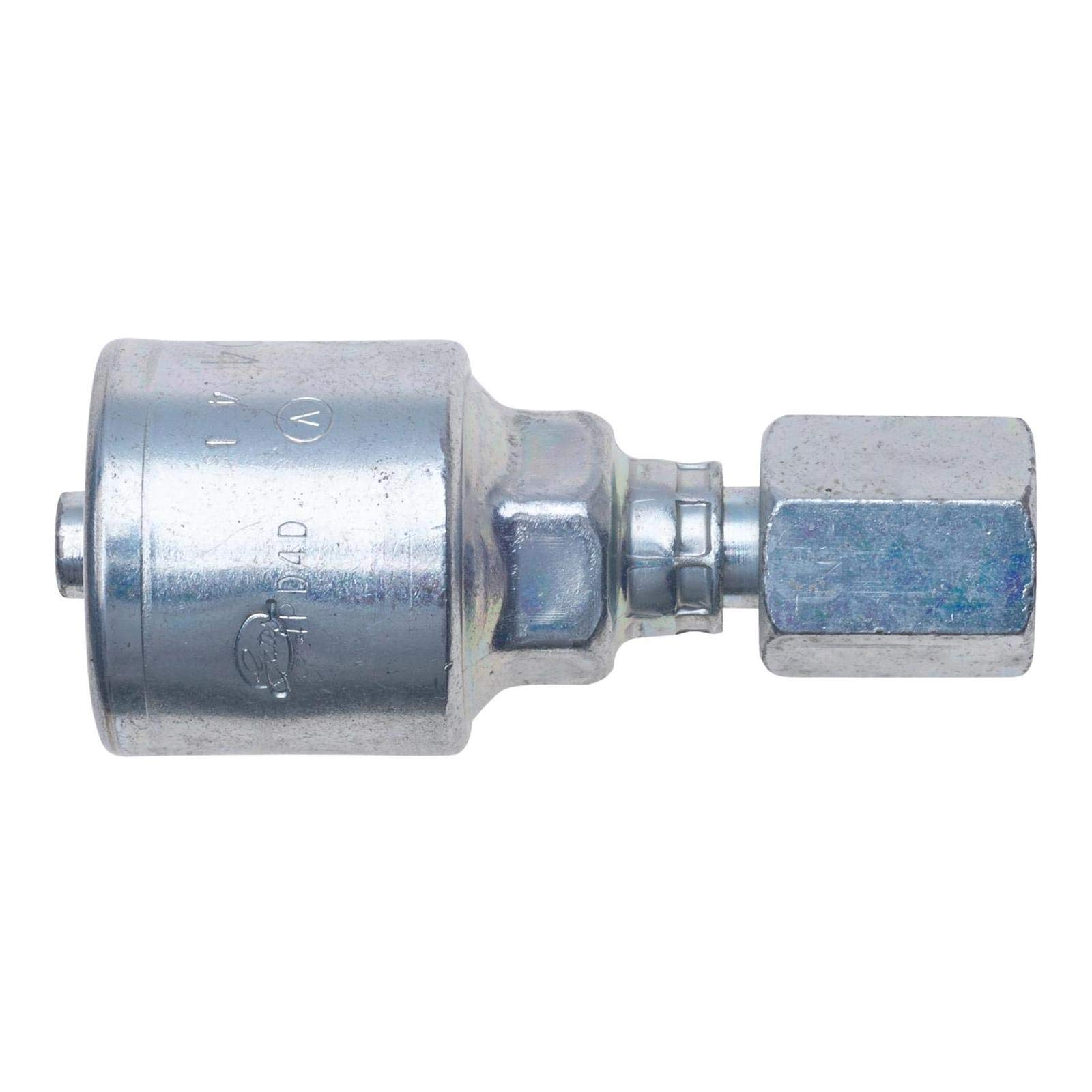 Gates 8G-10FJX MegaCrimp Couplings, Female JIC 37 Flare Swivel, Zinc Plated Carbon Steel, 3.01