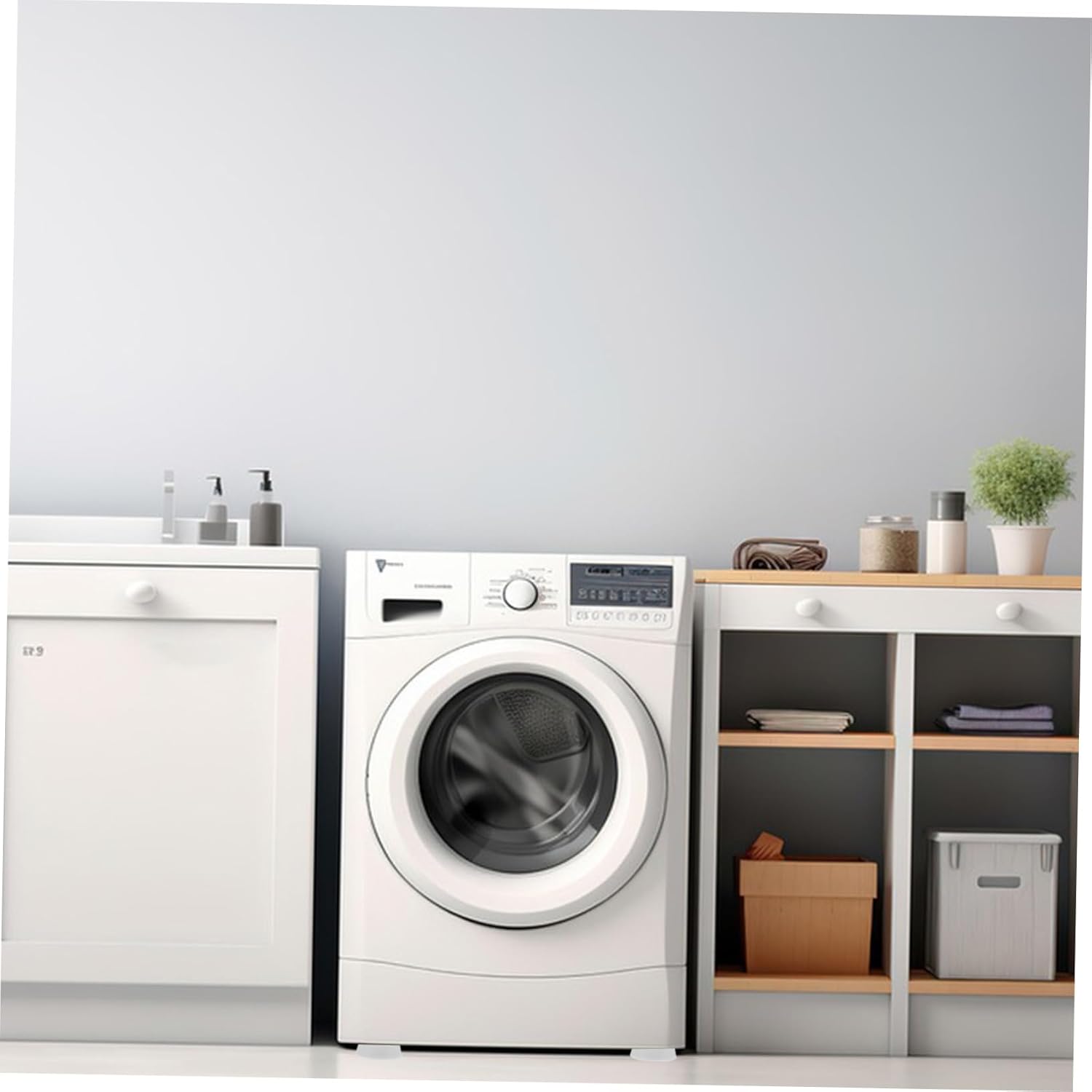 jojofuny 20pcs Washing Machine Foot Mats Vibration Pads Slip Design Fit for Appliances