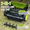 STEELITE 13-Inch 12-Amp 2-in-1 Electric Dethatcher and Scarifier, Removable 8-Gallon Collection Bag, 4-Position Height Adjustment, Ideal for Lawn Health