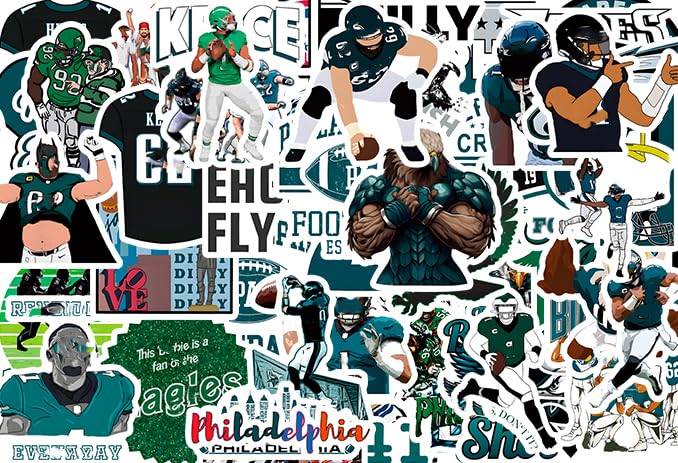 50 PCS American Sport Team Stickers Pack for Water Bottle Laptop Bicycle Computer Motorcycle Travel Case Car Decal Decoration Sticker