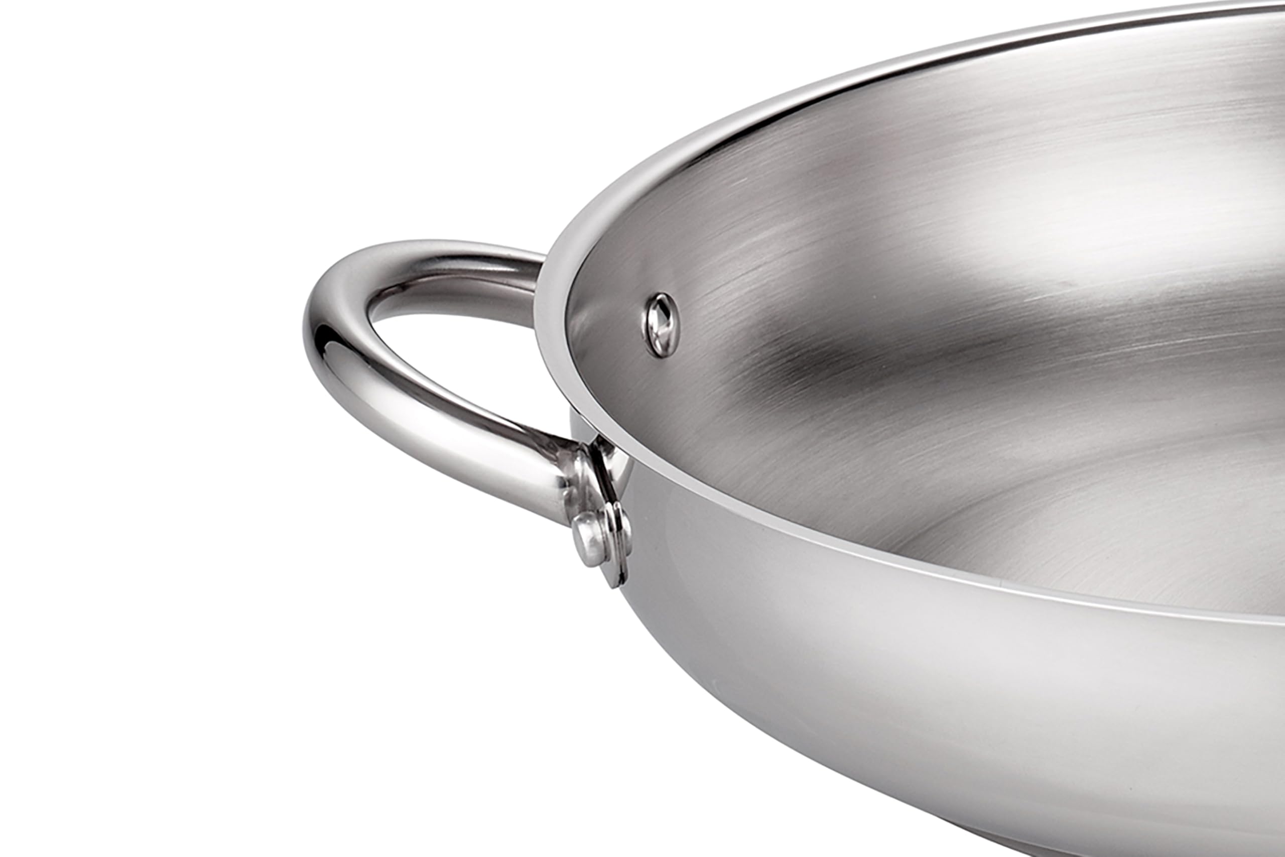 ELO Padella in acciaio inox 18/10 a induzione 32 cm – Tutti i fuochi compatibili – acciaio inossidabile, grigio 3