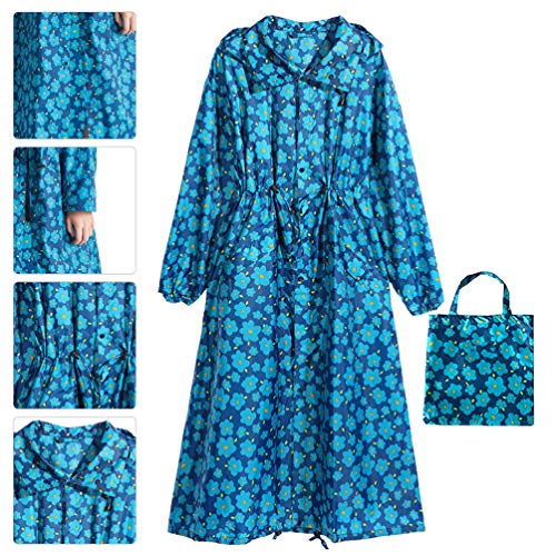 Casaco de chuva feminino com capuz e bolsa de armazenamento da Besportble, casaco de chuva à prova d