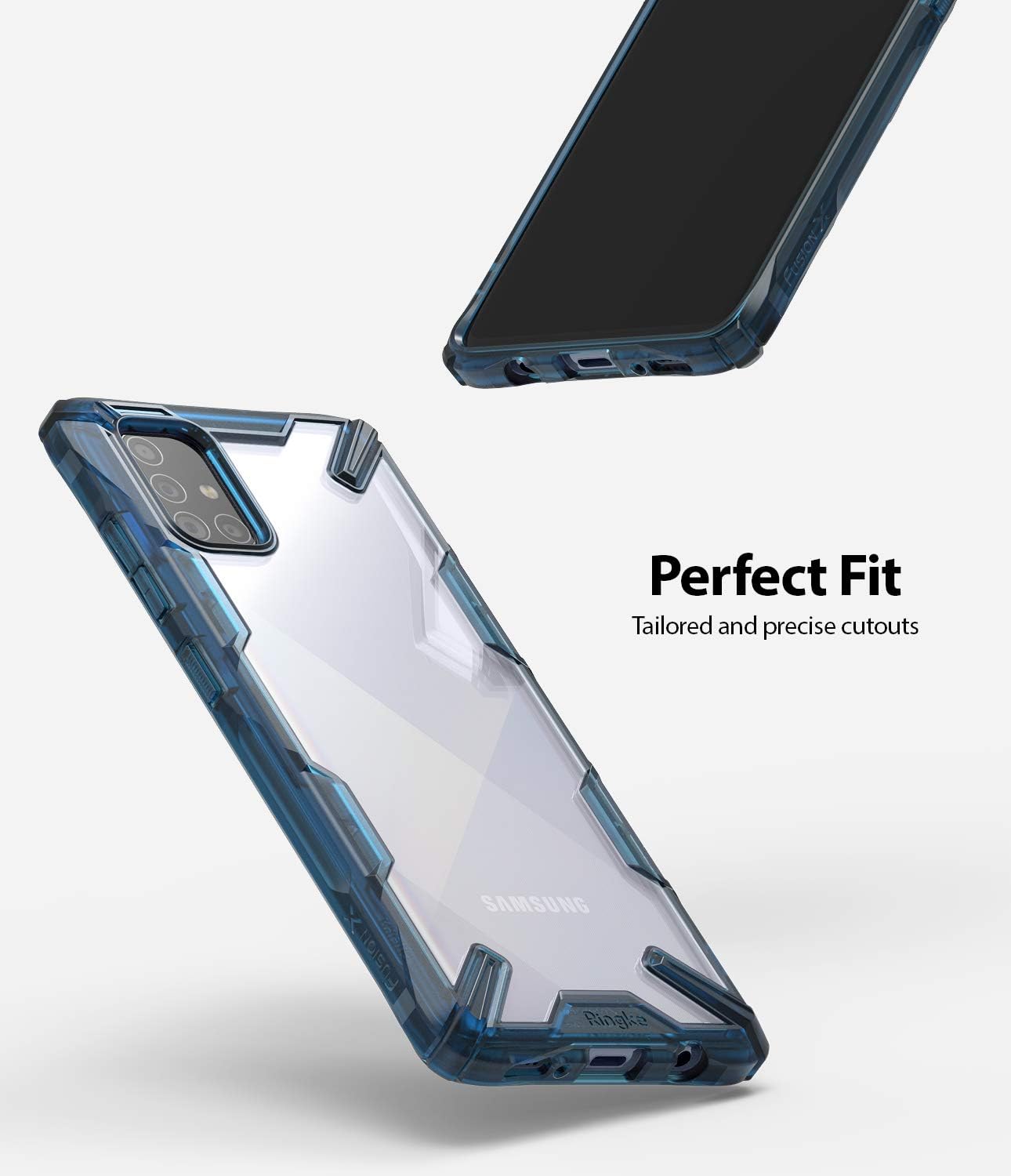 Ringke Fusion X Case Designed for Galaxy A71 (NOT for Galaxy A71 5G) - Space Blue