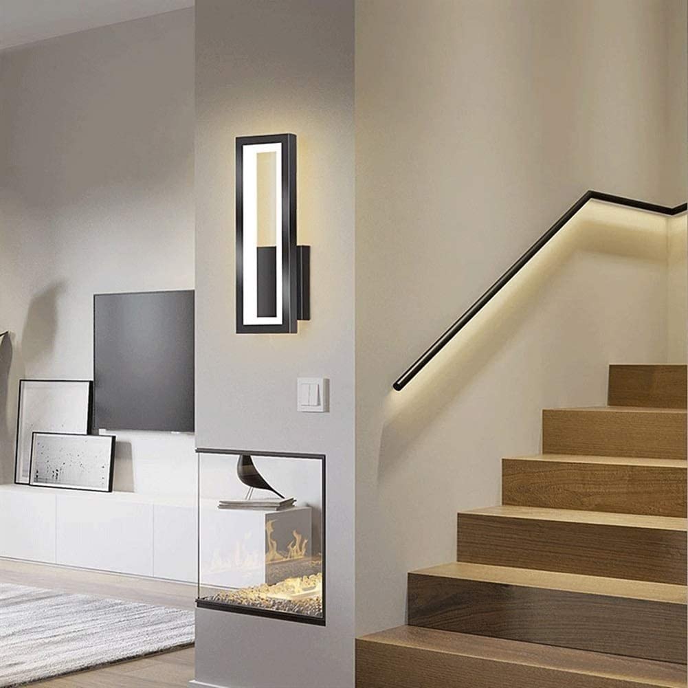 Lámpara de pared Lámpara de pared LED de 16 W de montaje empotrado para interiores, aplique de pared de metal, accesorios de iluminación, lámparas de pared interiores para sala de estar, dormitorio,