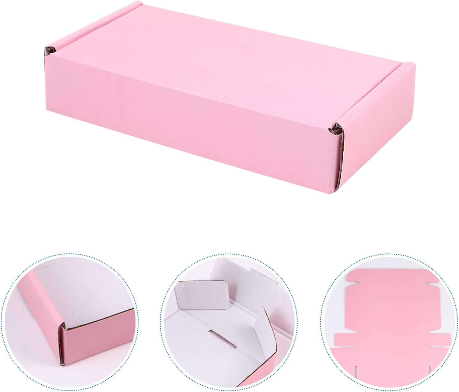 TOYANDONA Pink Corrugated Mailer 20 Pcs Cardboard Shipping Boxes Small Packing Moving Boxes 160x80x30mm Kraft Mailing Packaging Case for Cloth Pants Small Items : Office Products