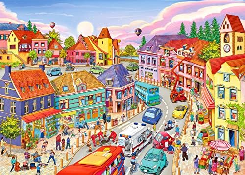 Jigsaw Puzzles for Adults 1000 Piece Puzzle for Adults 1000 Pieces Puzzle 1000 Pieces-Small Town Life