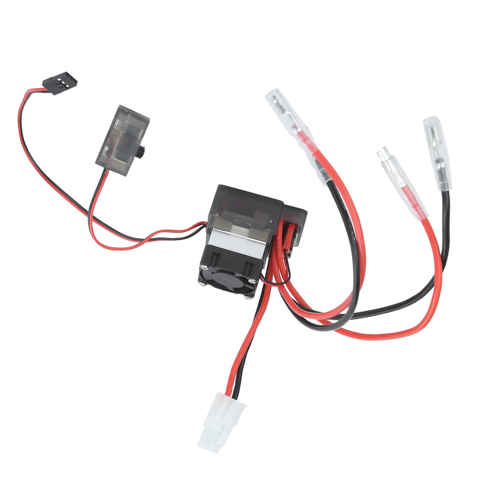 Bnineteenteam RC 360A ESC Impermeabile Spazzolato con Dissipatore di Calore e Ventola di Raffreddamento per 1/10 RC Crawler, Regolatore di velocità Motore Spazzolato ESC 360A