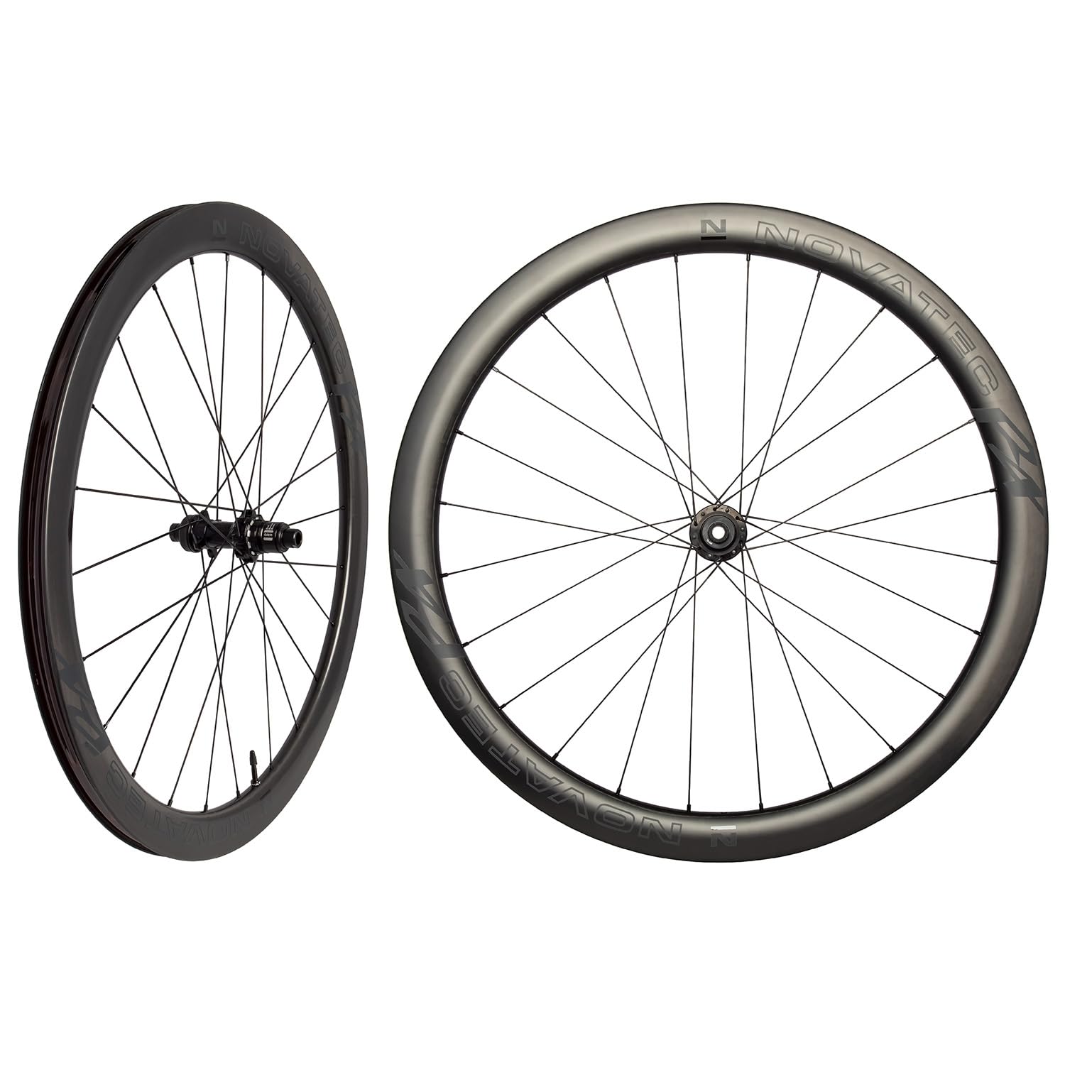 Novatec Kit per bici da corsa in carbonio, 45 mm e 1290 g, Tubeless, R4 Disc CL-Pro, Sram XDR