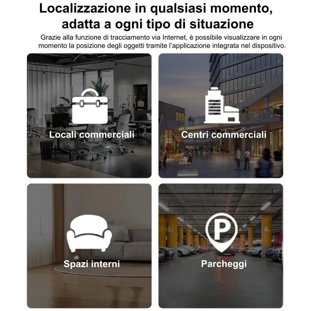 Volovivo Localizzatore Bluetooth- Trova Chiavi, Bagagli & Portafogli, Posizionamento Preciso