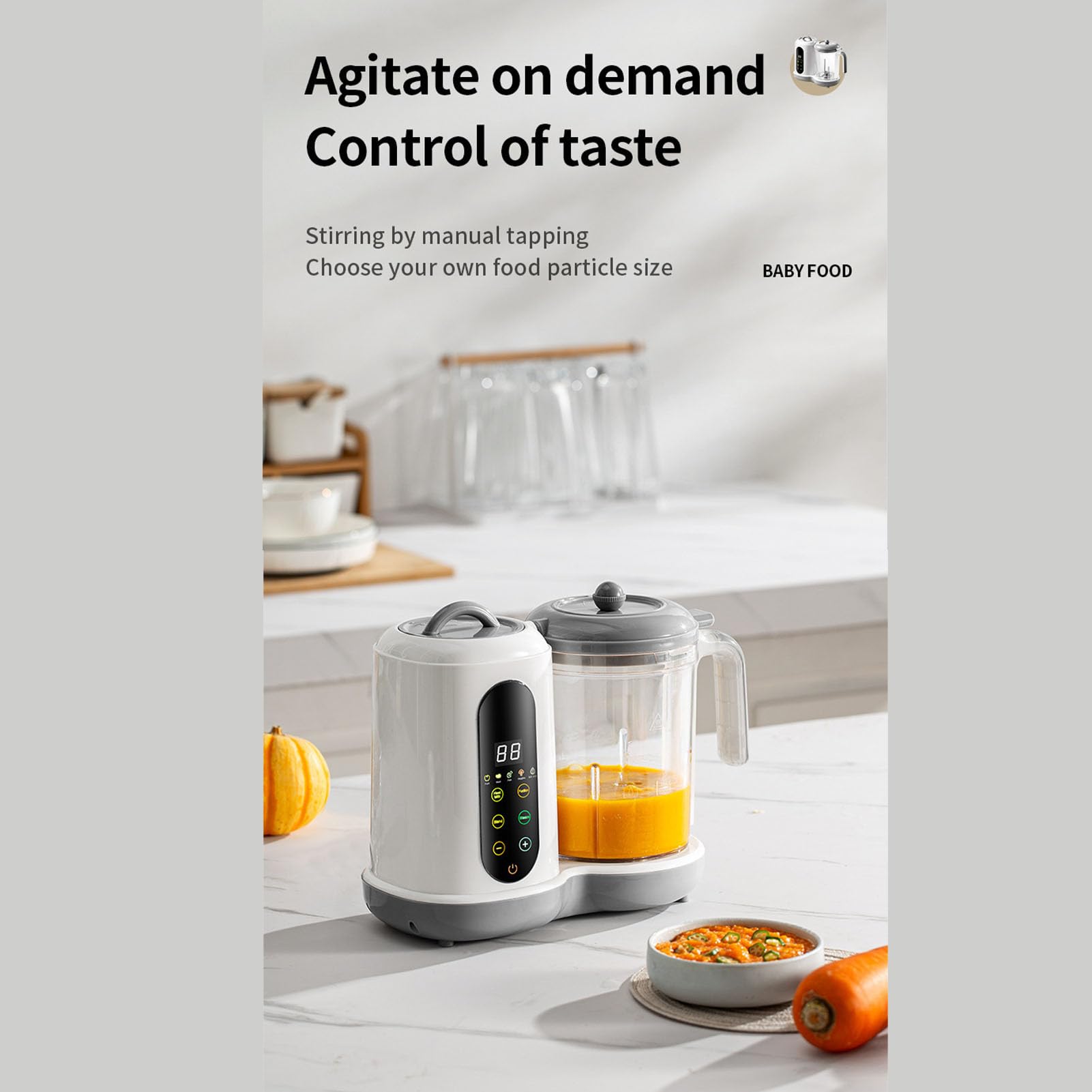 Generic Produttori di Alimenti per Bambini, Cucina Automatica di Mixer per Alimenti per Bambini per la Casa (Spina europea)