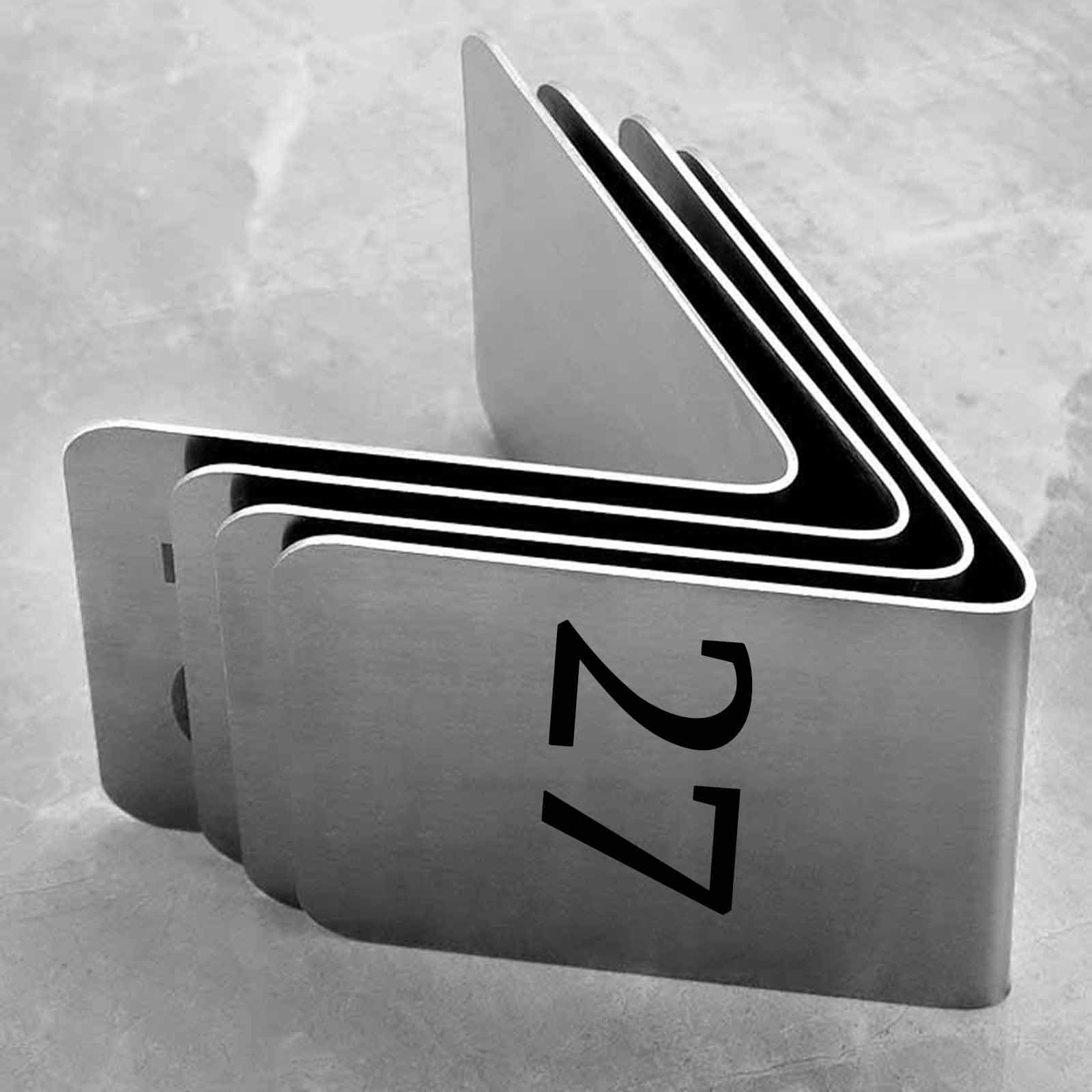 Stainless Steel Restaurant Table Number Sign