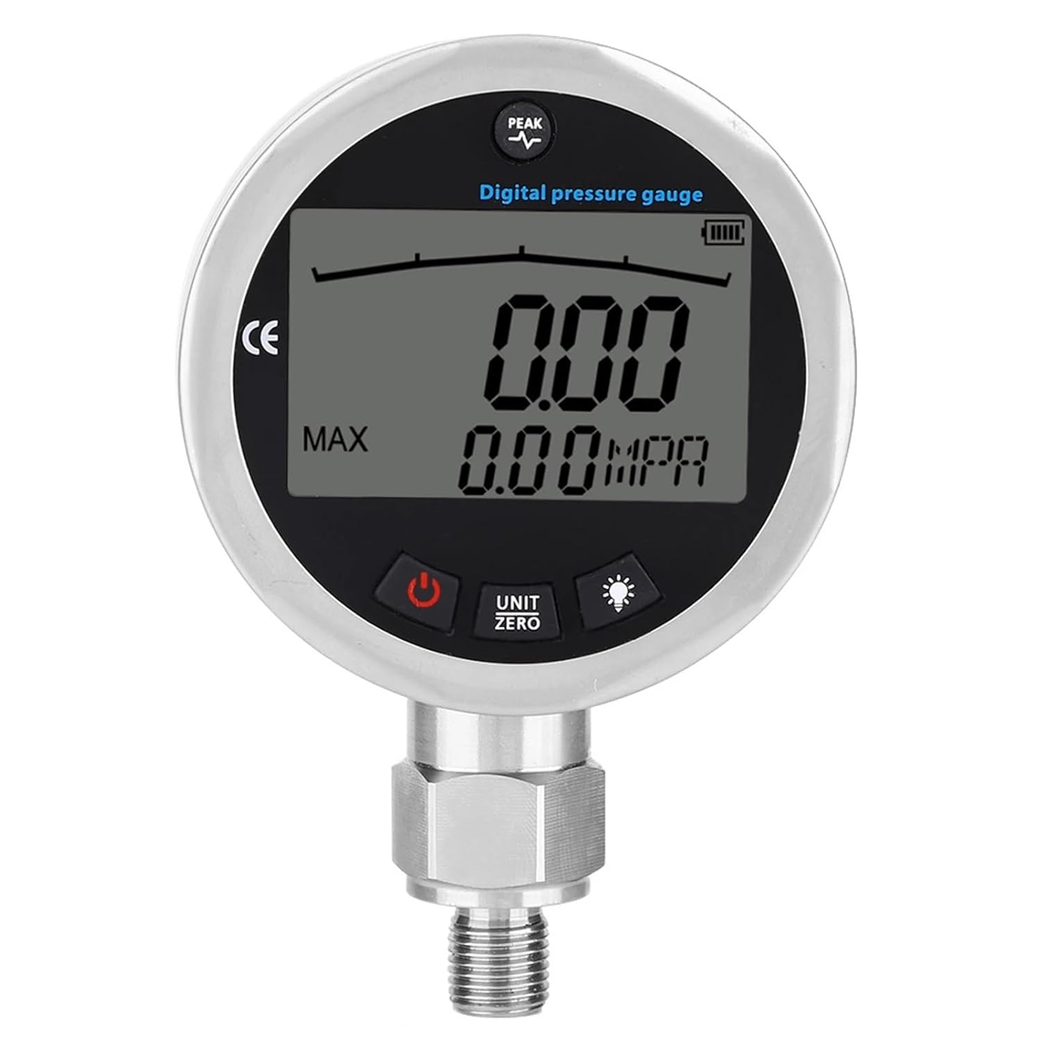 Hydraulic Pressure Gauge 400BAR 0‑40Mpa 5800PSI with G1/4 Connector Digital Pressure Gauge Hydraulic Pressure Gauge