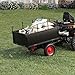 ATV Trailer Tow Behind Steel Dump Cart, 750 lbs 17 Cubic Feet Heavy Duty Yard Garden Trailer with Removable Sides & All Terrain Tires, Fits Lawn Mower, Tractor, Garden Cart, Black