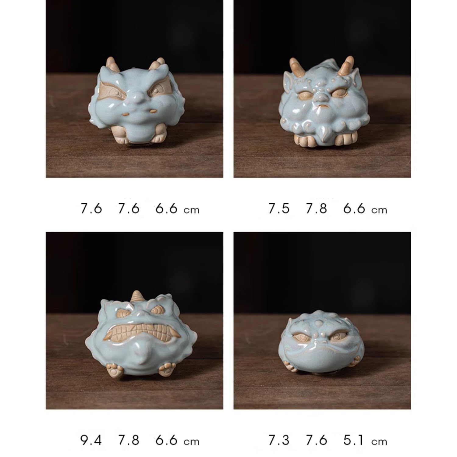 Figurka Boskiej Bestii Ceramiczna Herbata Zwierzę Biurko Ozdoba, Prezenty Dekoracji Stołu Herbaciarni(A)