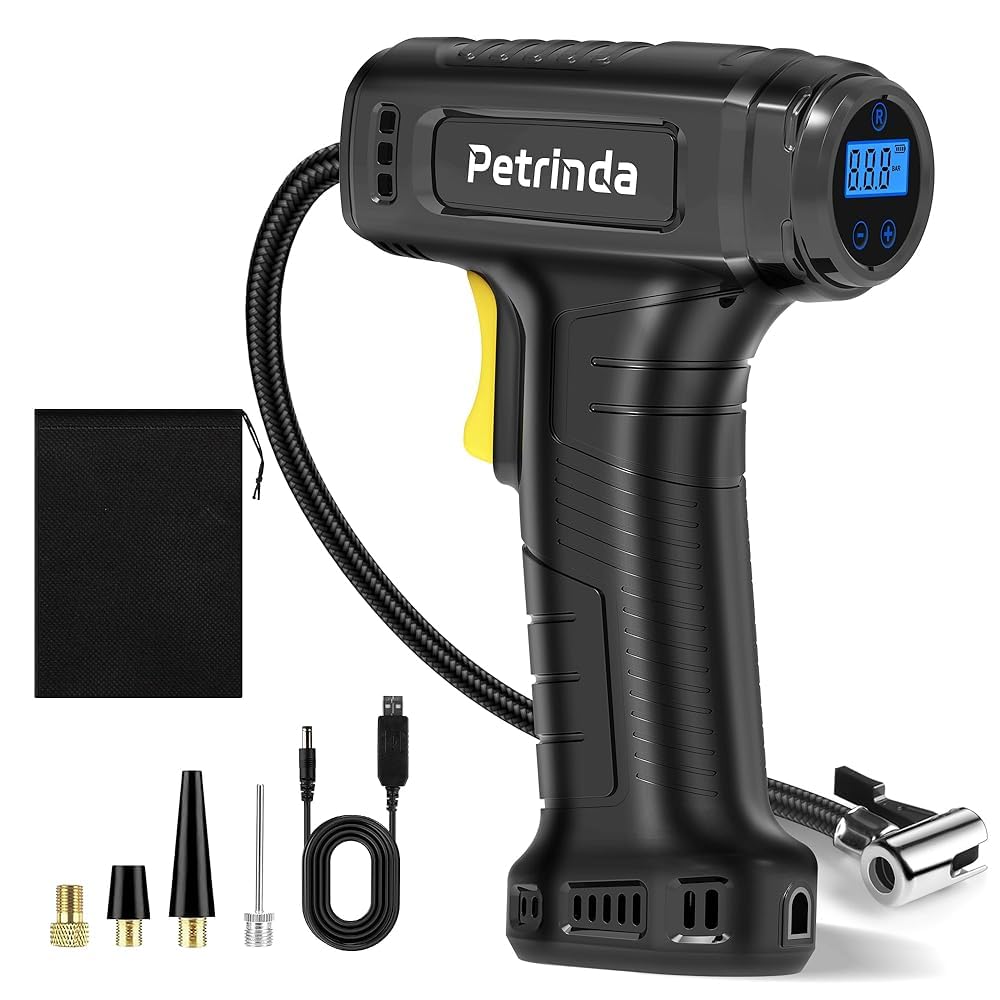 Petrinda Cordless Portable Tyre Inflator with Digital Pressure