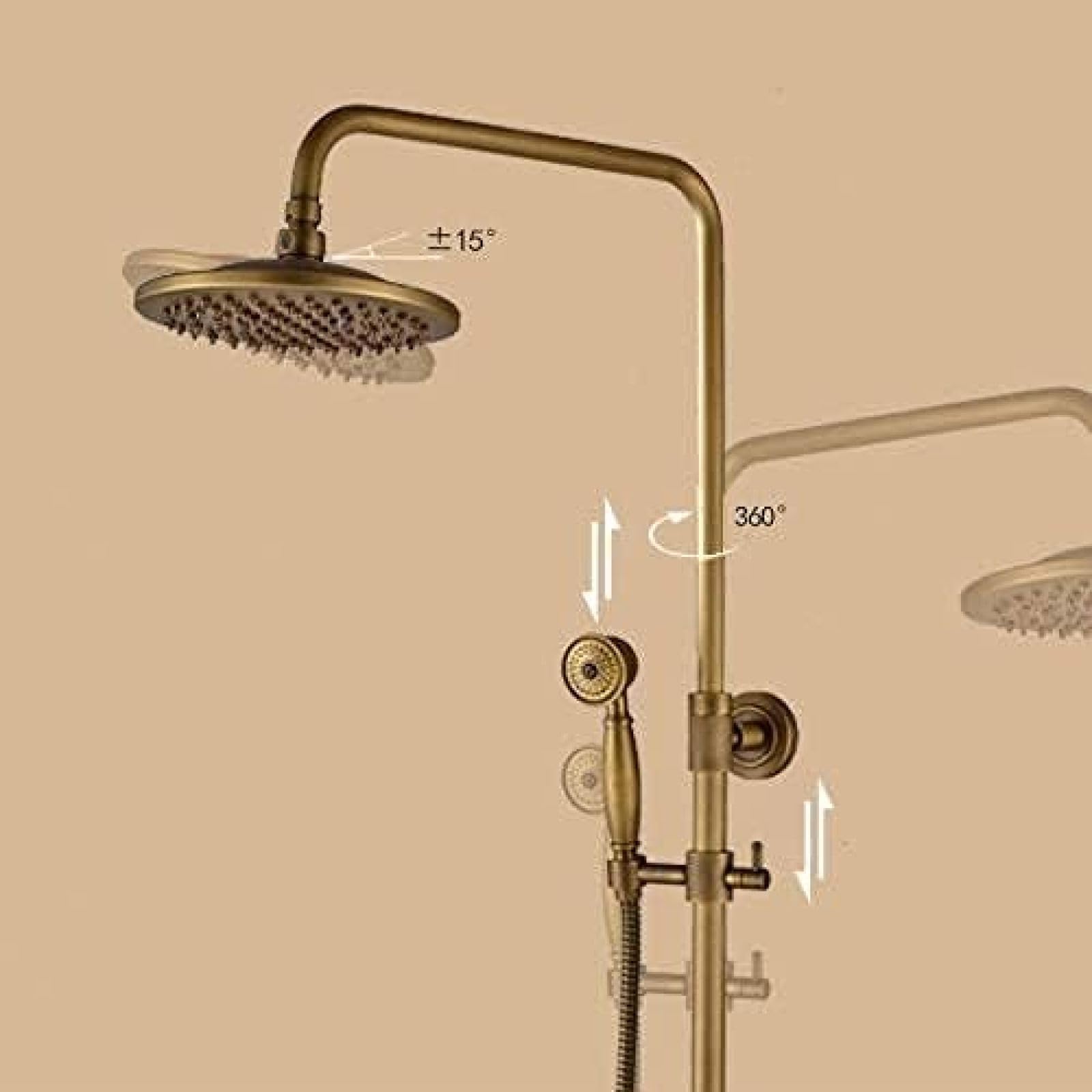 Sistema Doccia Wieooc Bronzo BRONZO ANTICO ANTICO ANTICO DOCIE DOCCHI