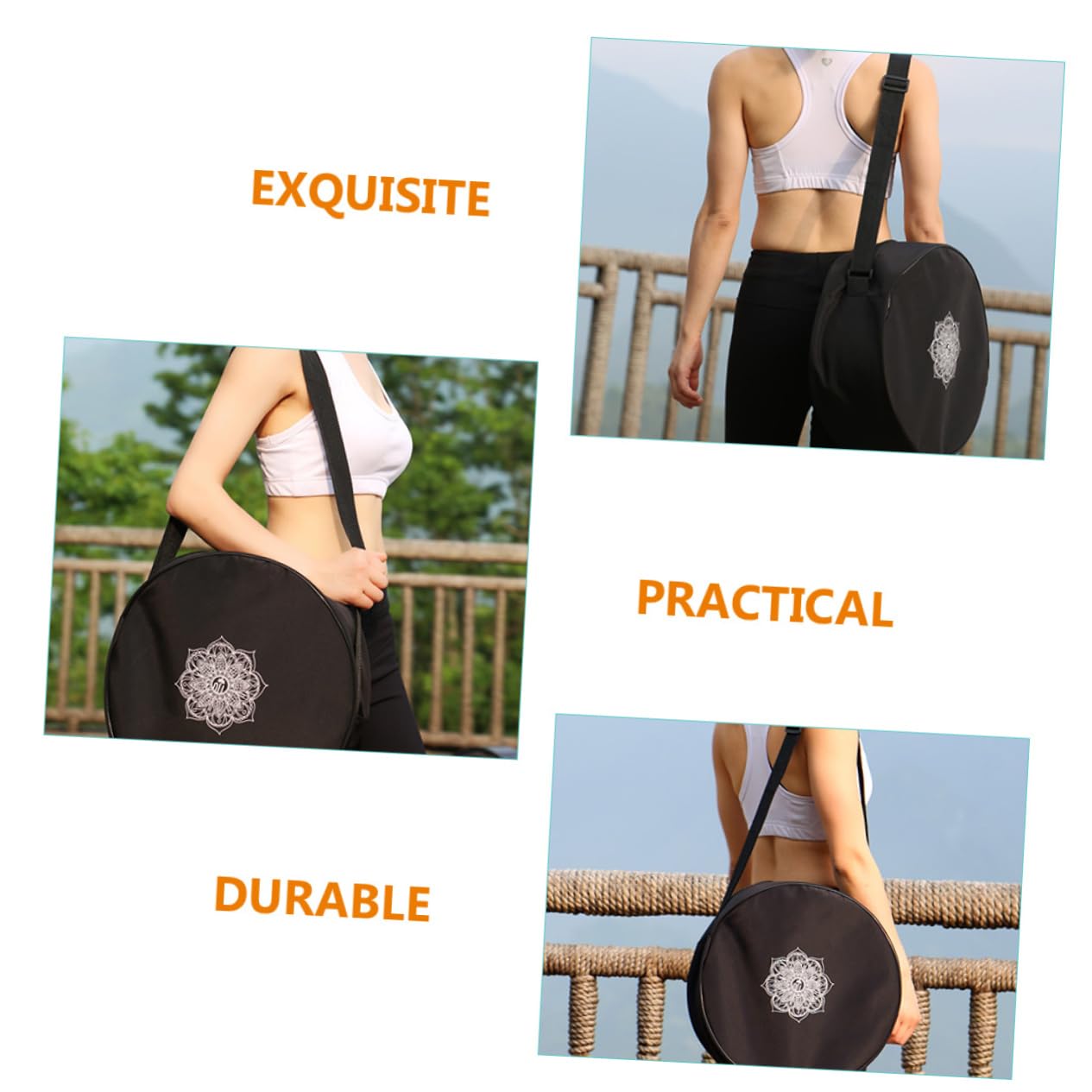TOYANDONA 2 Stück Yoga Aufbewahrungstasche Multifunktionale Yogatasche mit Doppelreißverschluss für Yoga Accessoires Große Kapazität Verstellbarer Schultergurt für Yogablöcke