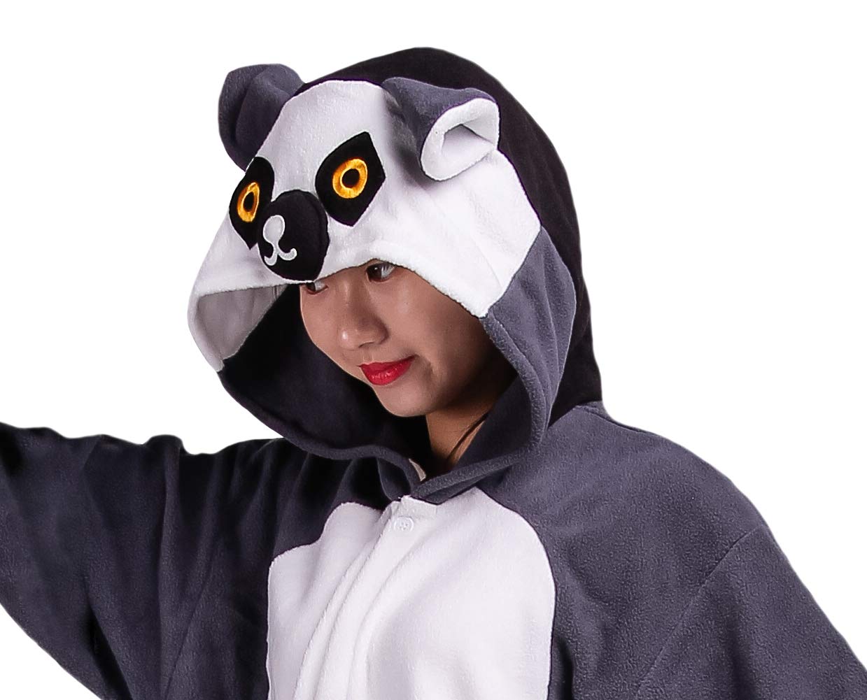 DELEY Animal Adulte Vêtements De Nuit Chaude Onesies Pyjama Unisexe Homewear Grenouillere Pyjama à Capuche Costume