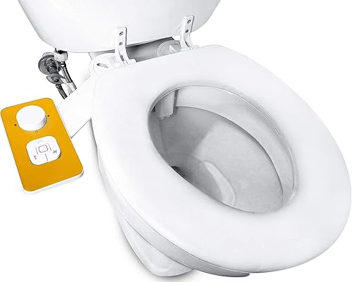 Via Express Bidet - Accesorio para asiento de inodoro con botones fáciles de usar, boquillas retráctiles y de autolimpieza, kit de bidé mecánico con