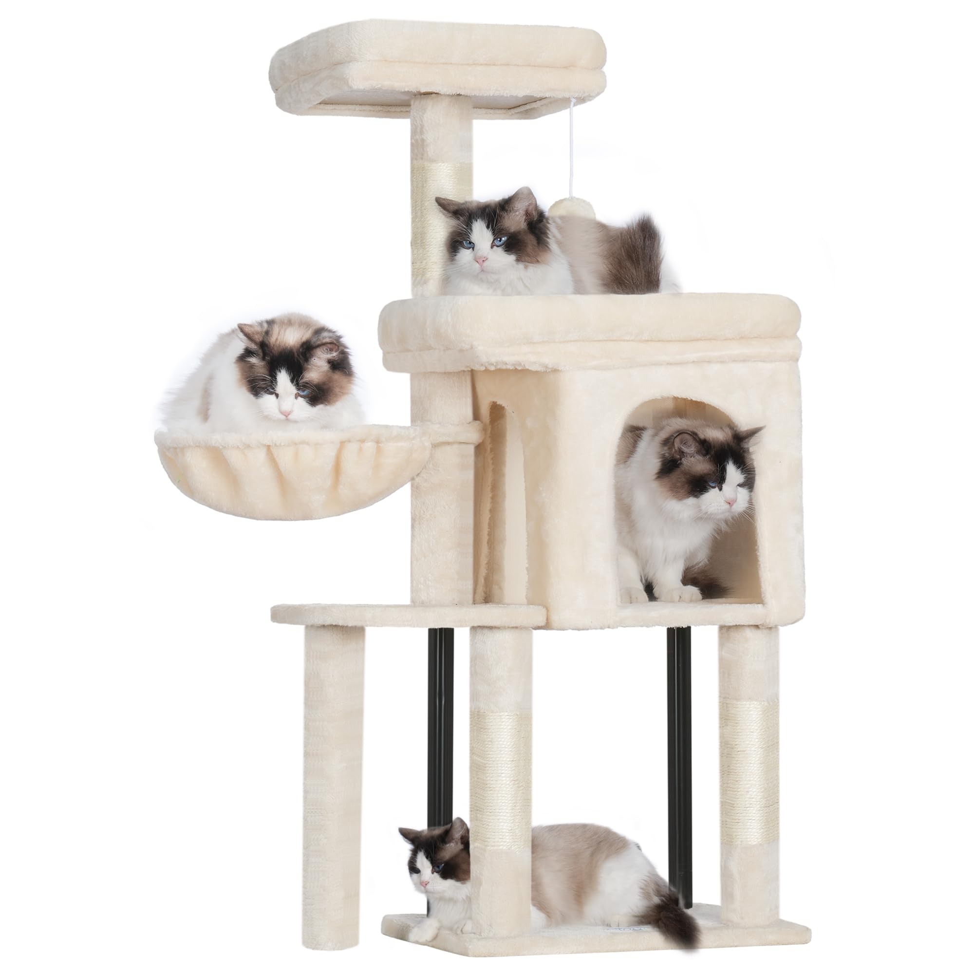 Arbre à chat anti-stress Hey-Brother avec griffoir sisal pour protéger vos meubles des griffes