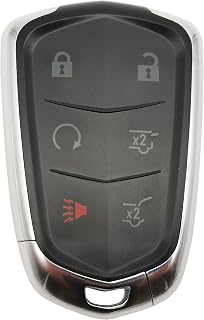 6 Buttons Replacement Key Fob Cover Case fit for 2015-2018 Cadillac Escalade ESV Smart Keyless Entry Key Fob Shell