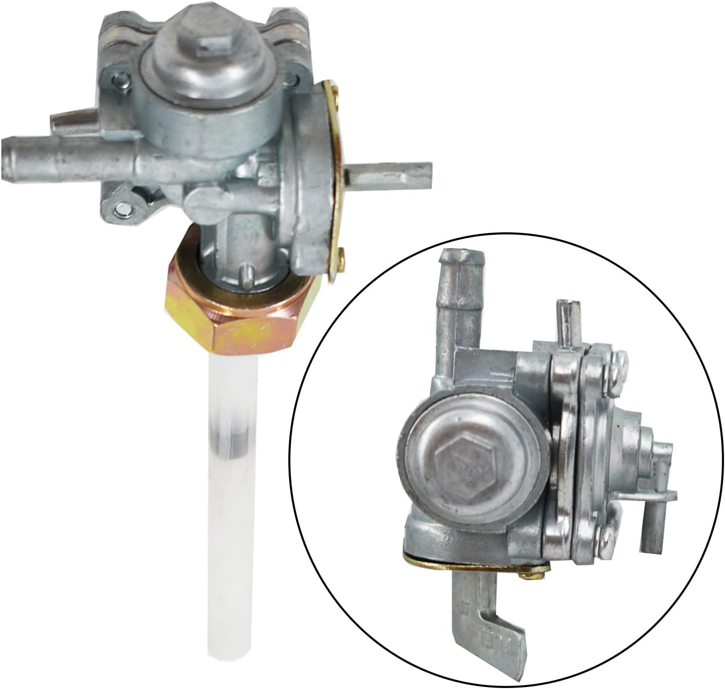 LABLT Fuel Switch Vacuum Valve Petcock 18mm x 1mm 16951-MF5-015 Replacement for Ascot Nighthawk Silver Wing Transalp 600 450 650 550 500