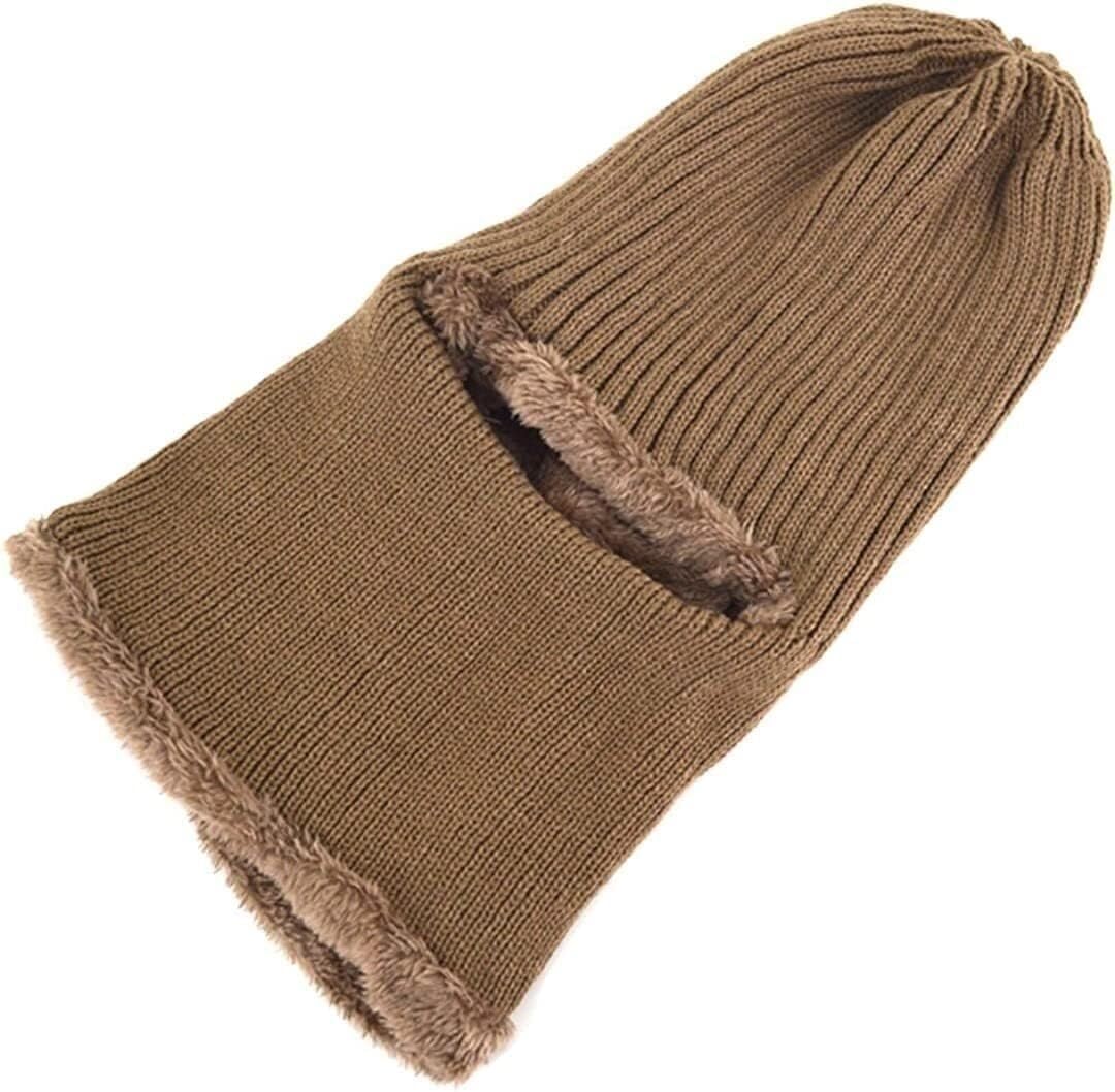 Gorro de invierno for hombre, gorros térmicos, pasamontañas de esquí a prueba de viento for hombre, gorros de invierno con forro polar de crochet de lana cálida, regalos for hombres, mujeres
