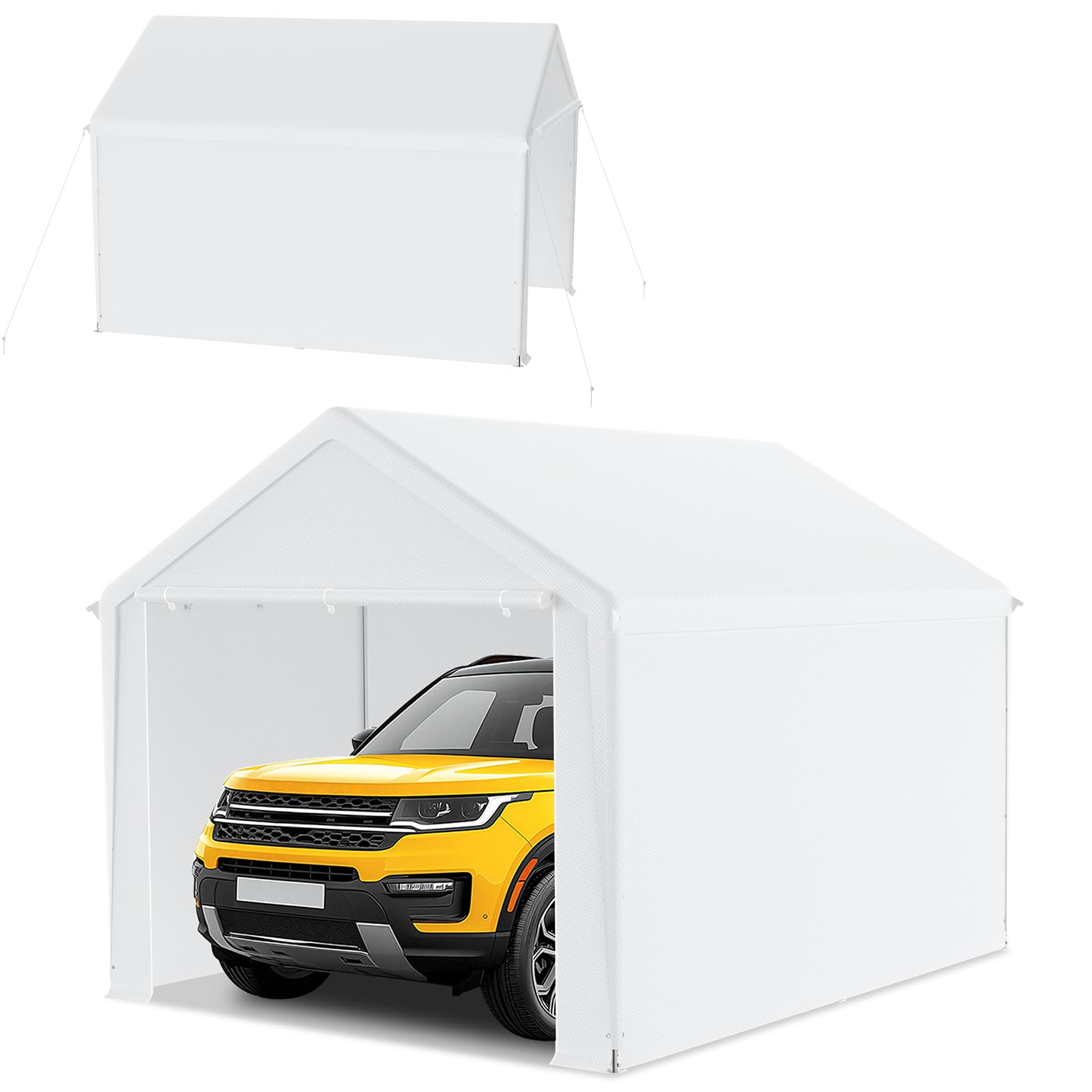 Froadp Carport Zelt 3x4 m – Lagerzelt, Weidezelt & Zeltgarage – Stabiler Unterstand mit PE Plane, UV-beständig & wasserdicht – ideal für Auto, LKW, 