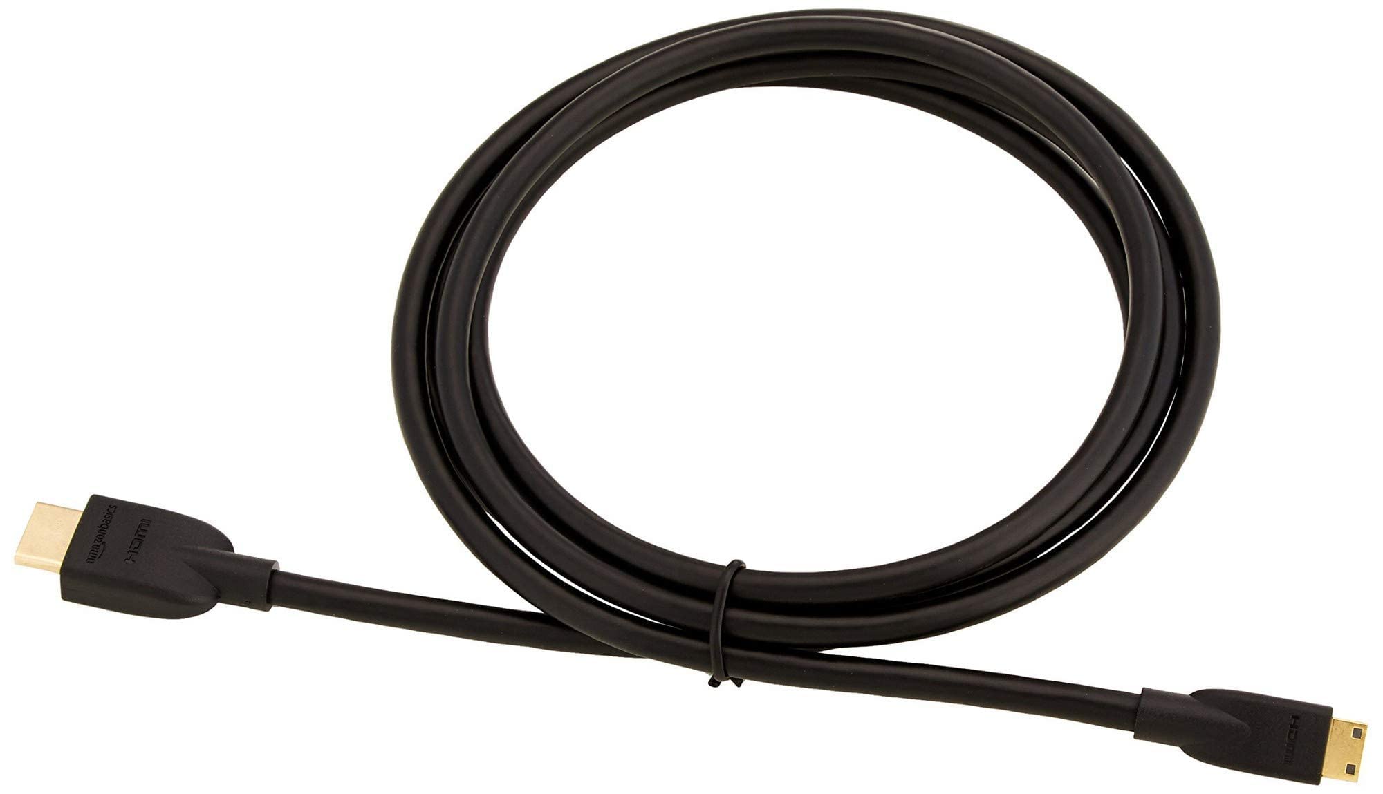 Amazon Basics Câble mini HDMI (source) vers HDMI (écran) haute vitesse, 1.8 m, noir