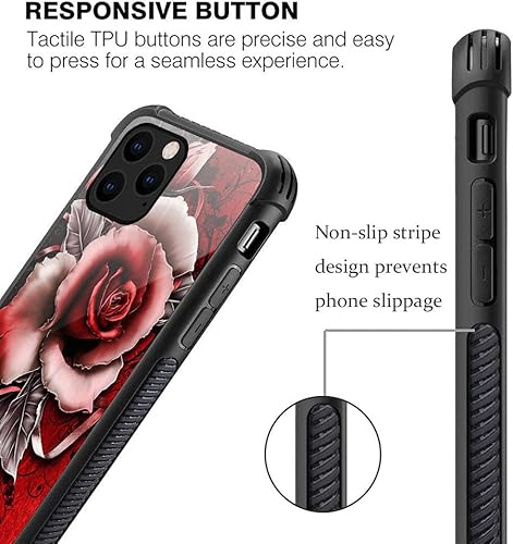 Miniatura 3 de Funda para iPhone 13 Pro Max, diseño de rosa fantasía para iPhone 13 Pro Max para niñas y mujeres, funda antiarañazos a prueba de golpes para Apple