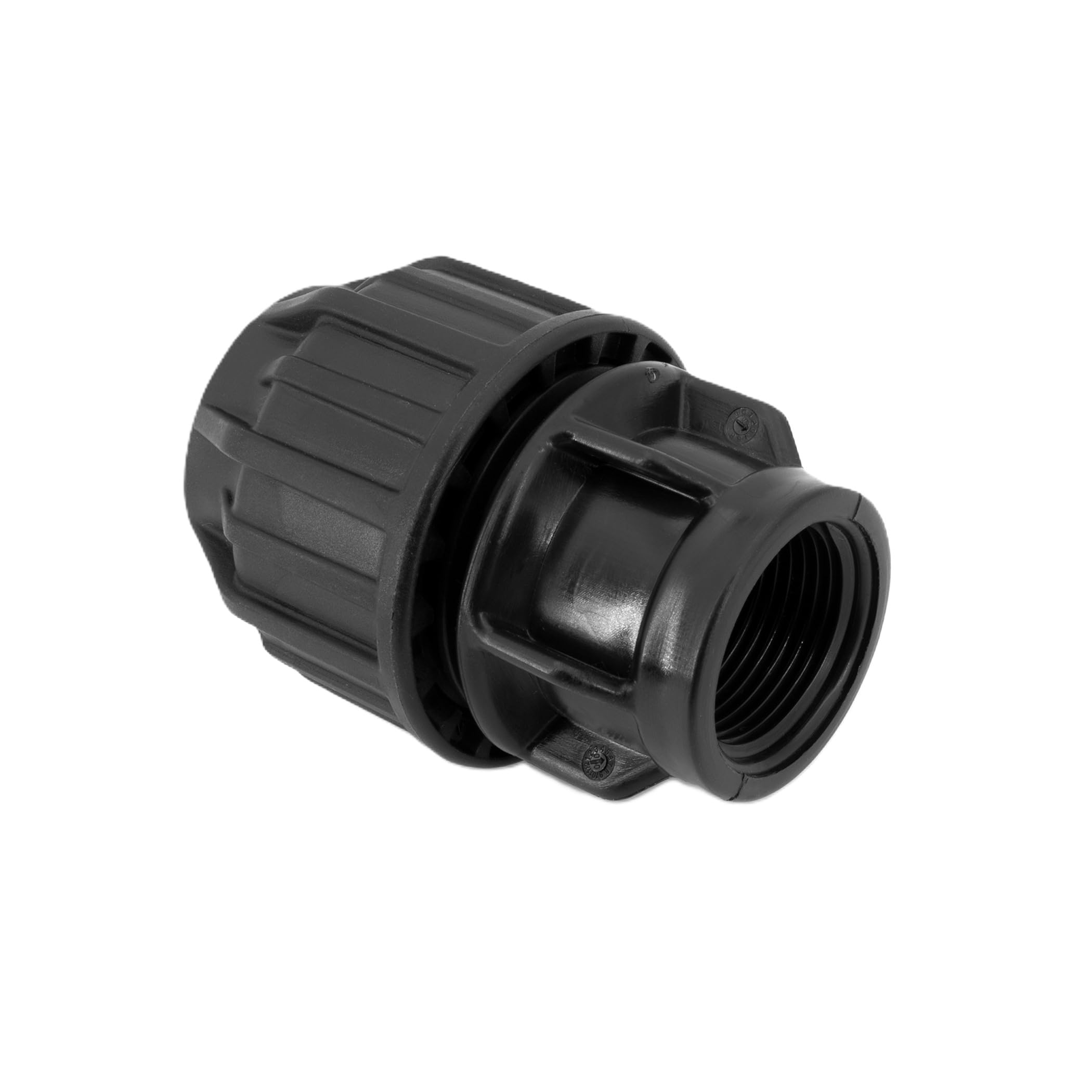 H2O-Flex® PP Fitting 32mm x 3/4" Innengewinde Klemmverbinder mit DVGW Trinkwasserzulassung Verschraubung mit 3/4 zoll IG für PE Rohr Klemmfitting Adapter Kupplung