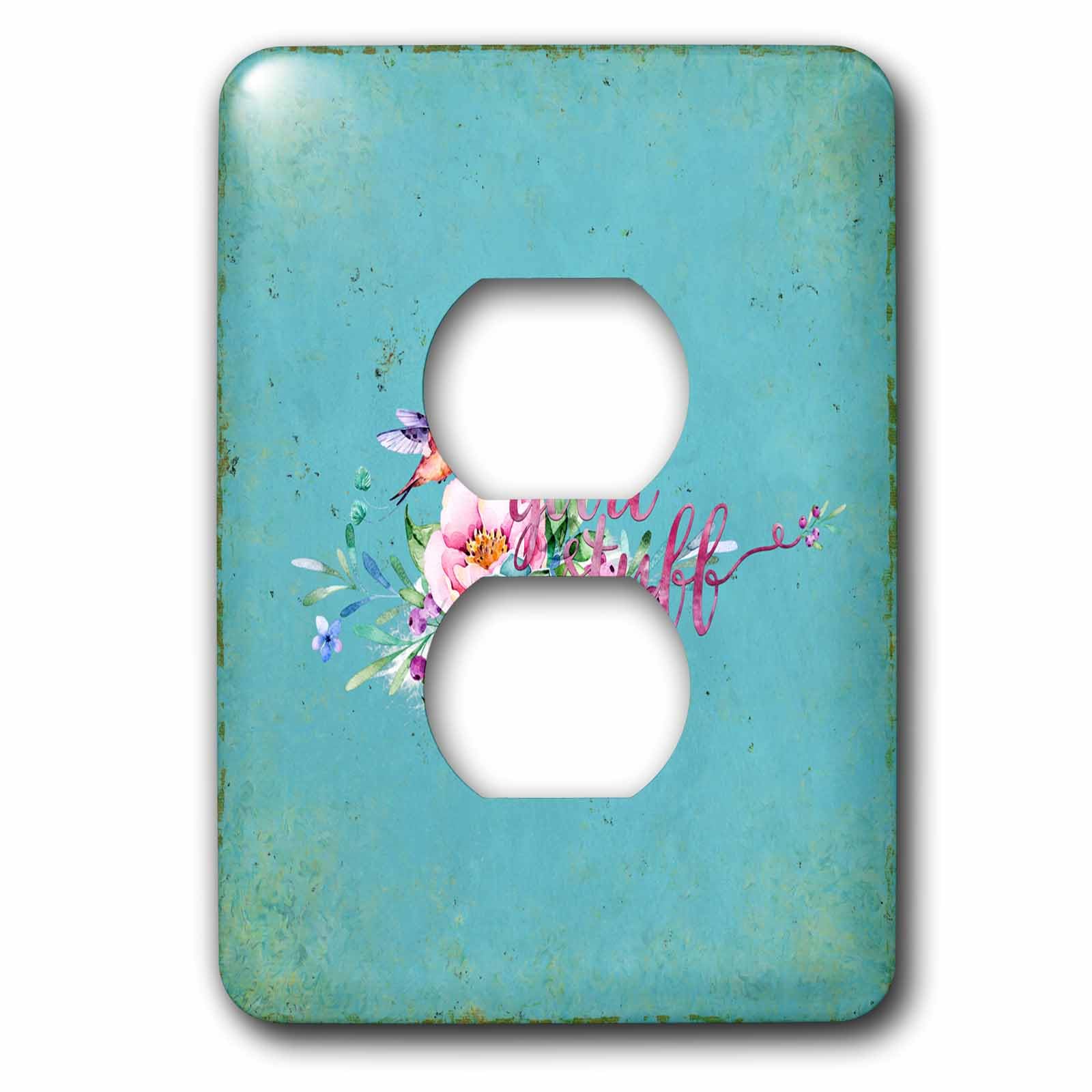 Fleur Shabby-Chic : oubliez les prises blanches avec cette double prise oiseau vintage