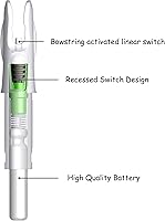 Vista 6 de 6 piezas de culatines iluminados para flechas con diámetro interior de .246/.244/.233/.204/.165 pulgadas con interruptor de encendido/apagado
