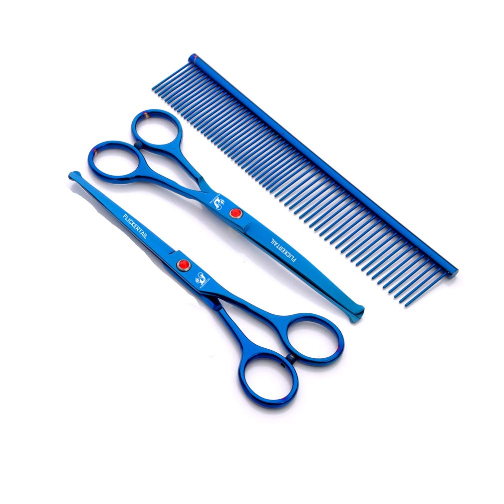 4,5-6,5 Pollici Pet Grooming Forbici Kit, Professionale in Acciaio Inox Cesoie Governare Dell'animale Domestico Haircut Insieme di Attrezzi, di Sicurezza Punta Tonda