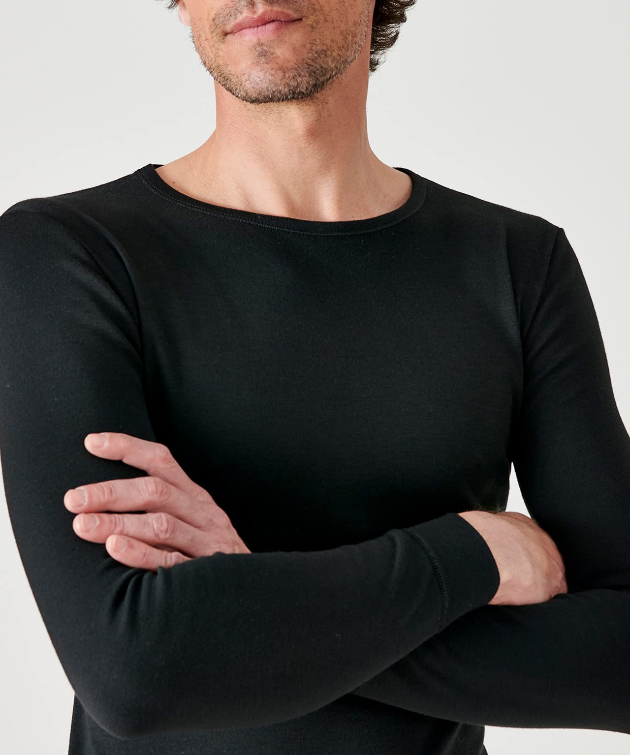 Damart - T-shirt pour Homme Col Rond, Manches Longues - Certifié OEKO-TEX - Maille Interlock Thermolactyl - Degré de Chaleur 3