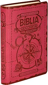 Bíblia das Descobertas para Adolescentes NTLH | SBB | A Bíblia das Descobertas para Adolescentes - Capa em couro sintético, pink: Nova Tradução na Linguagem de Hoje (NTLH)