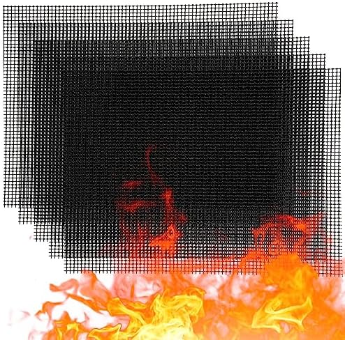 KitchenRaku Lot De 5 Tapis De Barbecue Universels Pour Fond De Fours