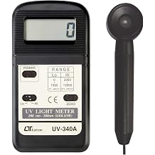 i-POOK UV LIGHT METER UV-340A UV meter Measures UVA and UVB irradiation with Hi and Lo ranges Ultraviolet Radiation Power Intensity Radiance Density Rejection Rate made in Taiwan