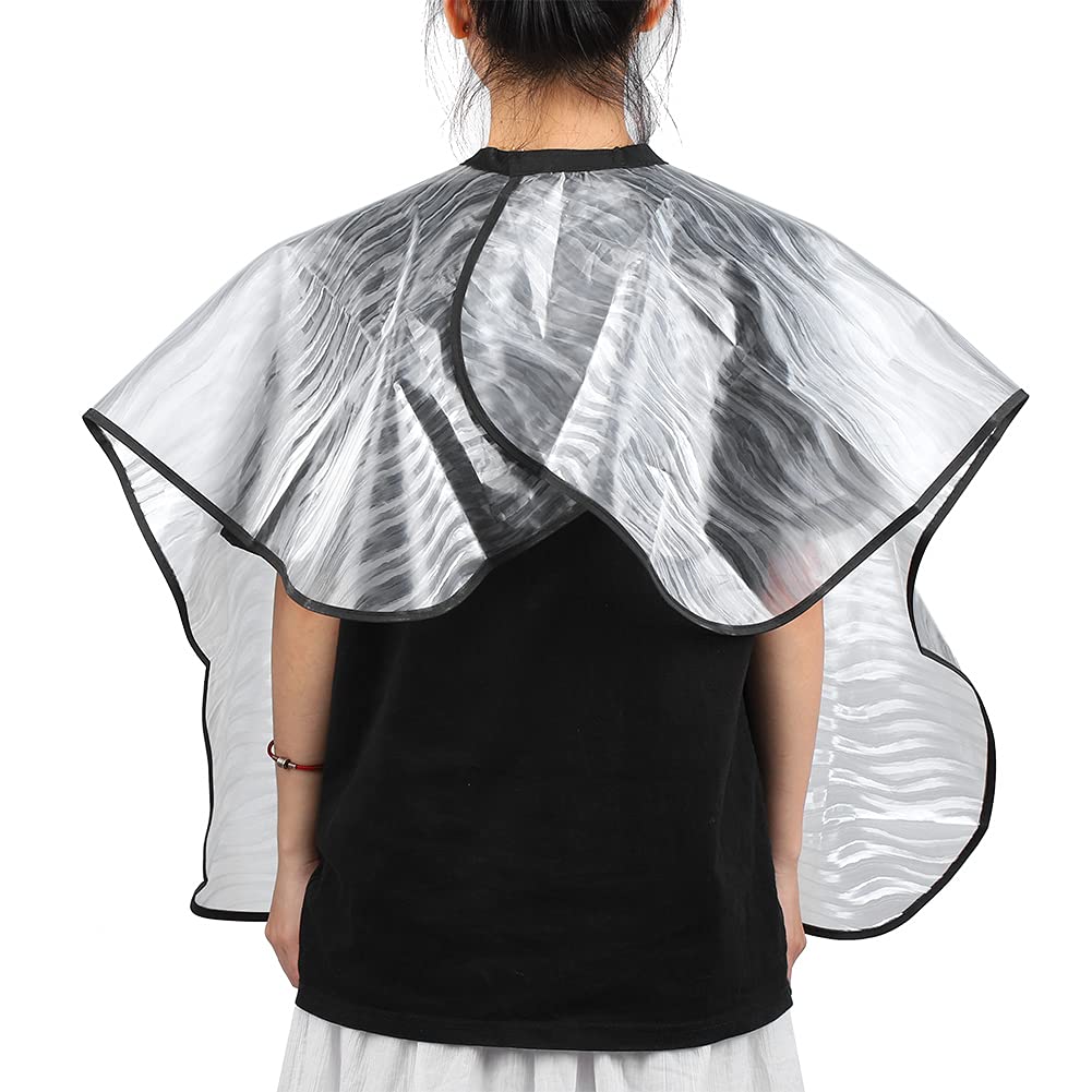 Professional Use Soft Hair Dyeing Shawl, Haircut Cape, Salon Shop for Beauty Salon Professional Stylist Family Salon(Transparent)-picture-50