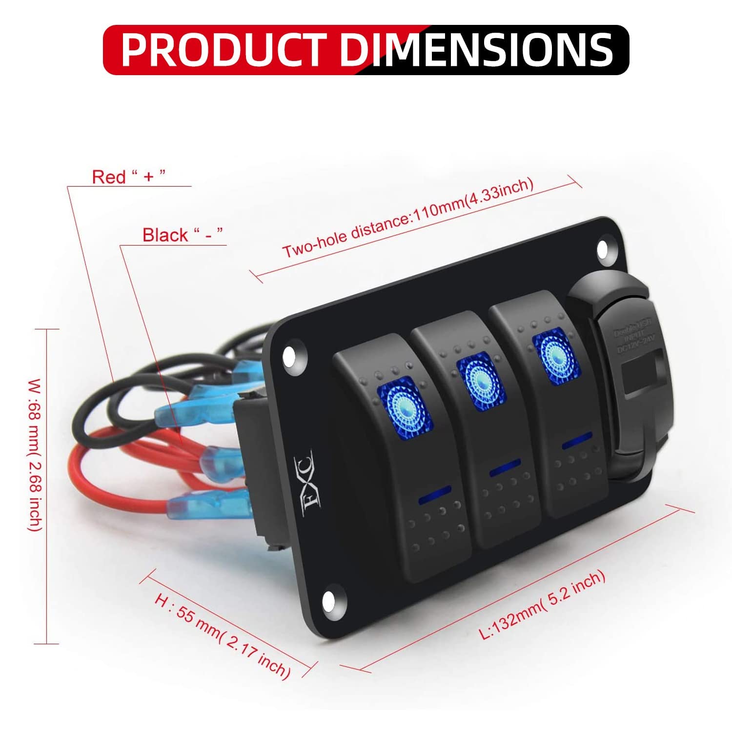 Nilight 90117g 4 Gang Rocker Switch Panel Waterproof | Meses Sin Interés - Foto 13