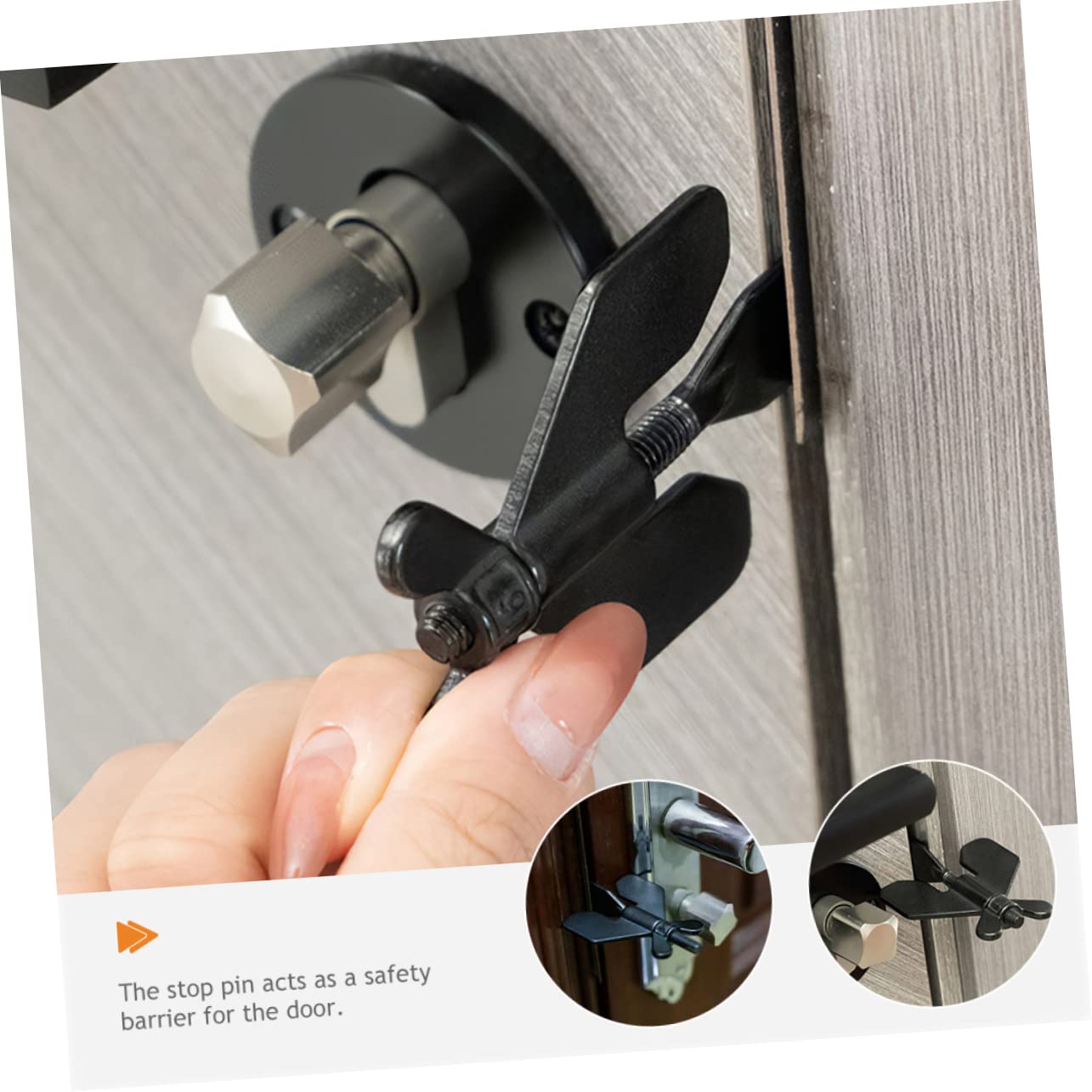Operitacx 5 Pezzi Serratura Porta Portatile Antintrusione Inossidabile Dispositivo Sicurezza per Hotel Appartamenti e Dormitori Installazione Senza Perforazione Facile da Trasportare e