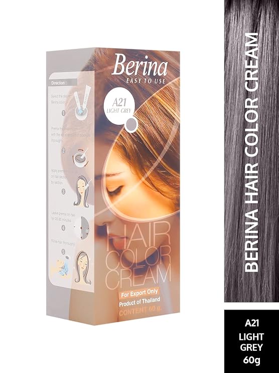 Silver Ash Grey Permanent Hair Dye Cream Lolane Goth by Berina