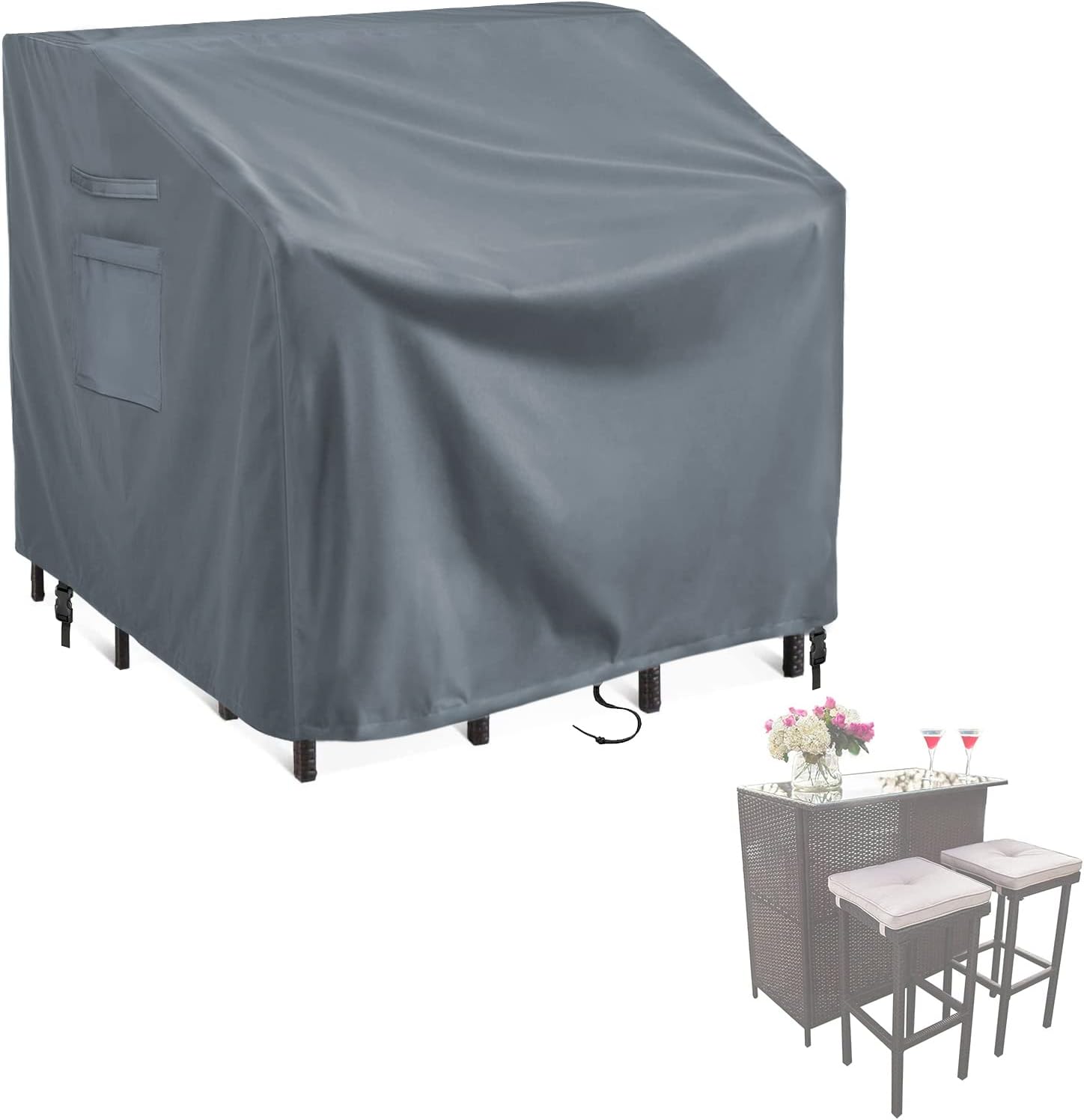 TORUTA 41 Inch Outdoor Bar Set Cover 420D High Density