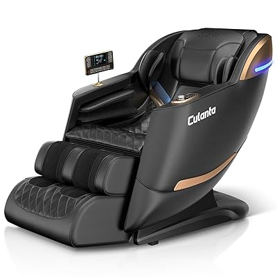 Culanta Massage Chair Full Body, Zero Gravity SL-Track Shiatsu Massage Recliner Chair with Body Scan, Airbags, Foot Rollers, Deep Yoga Stretch, Heating (U1-Black)