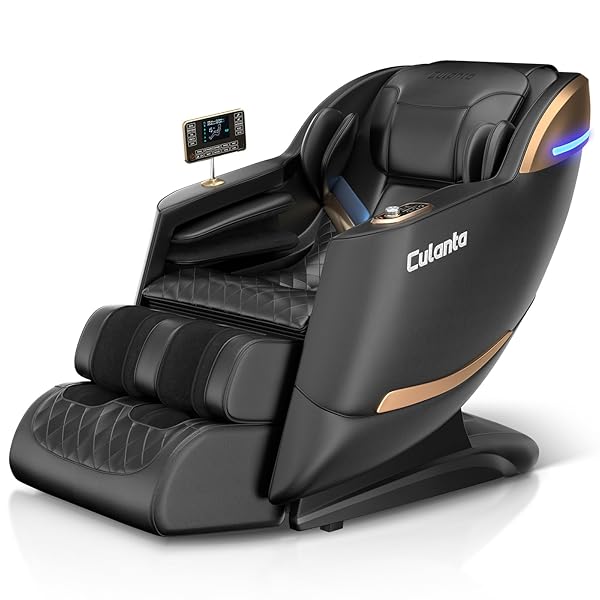 Culanta Massage Chair Full Body, Zero Gravity SL-Track Shiatsu Massage Recliner Chair with Body Scan, Airbags, Foot Rollers, Deep Yoga Stretch, Heating (U1-Black)